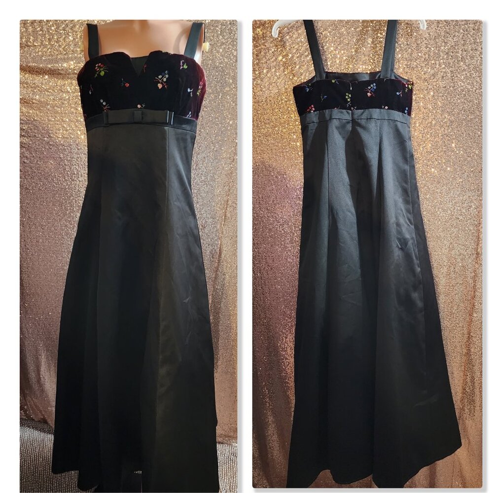 Burgundy & Black Formal Dress